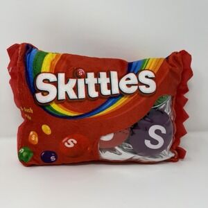 Skittles Plush Pillow With 4 Plush Skittles Inside New Without Tags